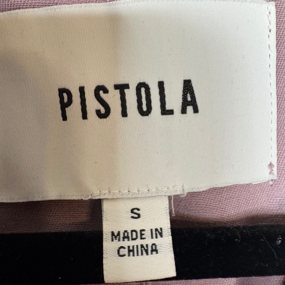 Pistola Parker Short Sleeve Romper Lilac Purple Cotton Size S Utility Chic - Picture 5 of 7